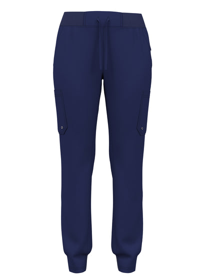 Scrub Pants for Women Jogger Pants with 5 Pockets Rib Waistaband Light Ultra Soft 4 Way Stretch 423