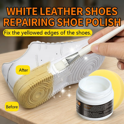 Glossy White Set Leather Shoes - product view 1