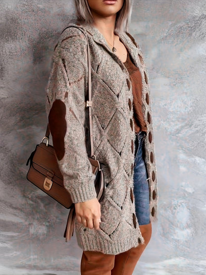 Women's Khaki Polyester Oversized Coat - product view 5