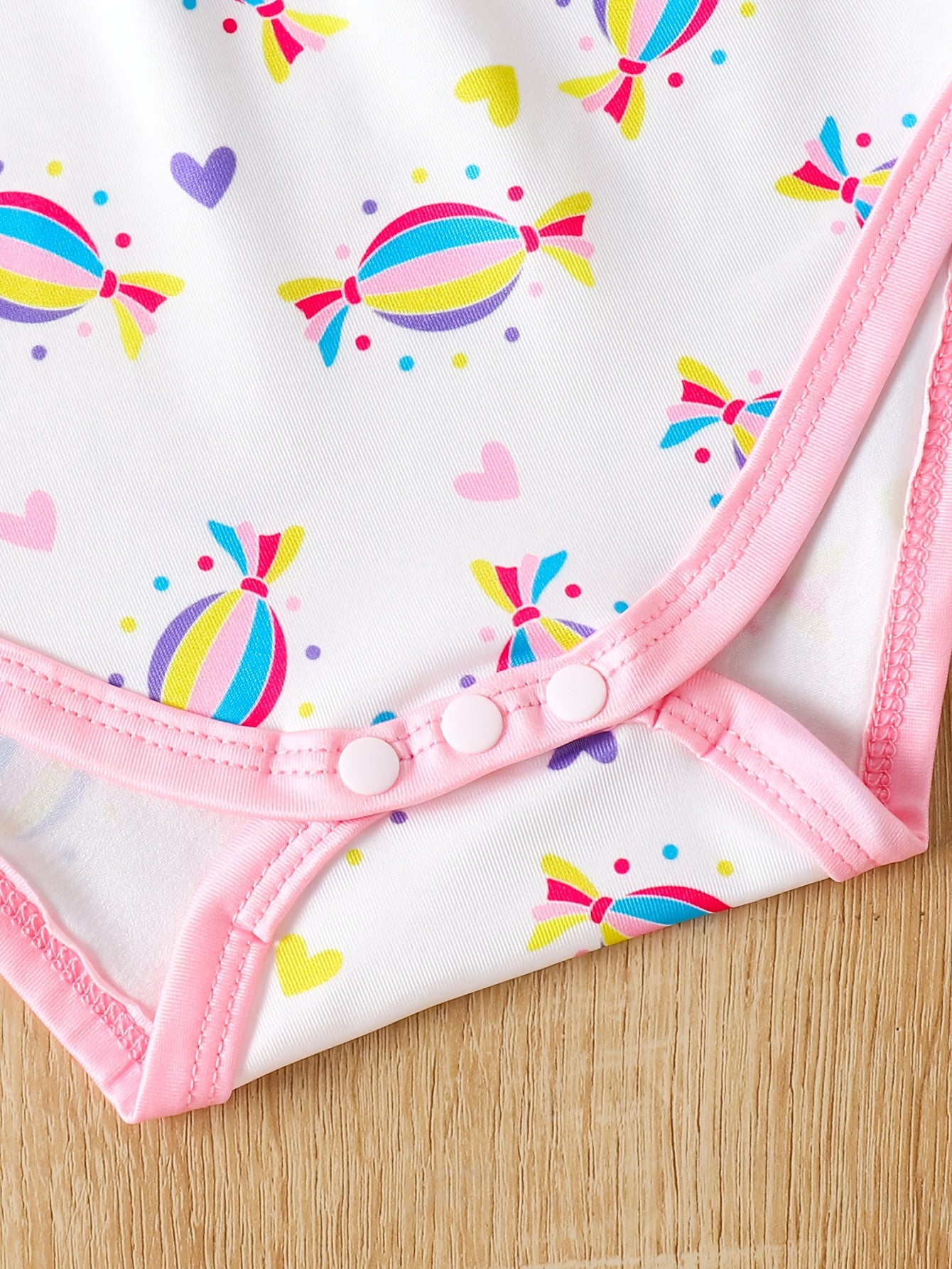 3pcs Cartoon Print Sleeveless Triangle Romper Suit + Headband for Girls, All-season, Polyester Knit Fabric, Regular Fit, Basic Style, for Outdoor, Perfect for Outdoor