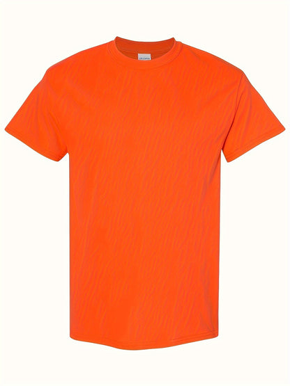 Set of 5, T-Shirt Made from 100%, Classic Short-Sleeve Solid Color Tee for Men