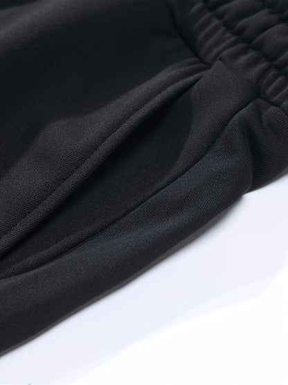 3pcs Men's Spring & Autumn Regular Fit Solid Drawstring Sweatpants with Pockets - Ideal for Outdoor Sports & Casual Wear