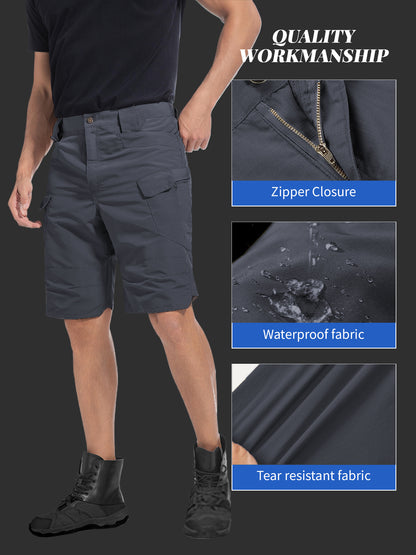 2pcs Cargo Shorts for Men Outdoor Casual Hiking Work Shorts with Multi-Pocket (No Belt)