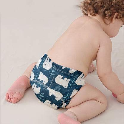 6pcs Soft Cotton Diaper Training Pants for Toddlers - Washable & Reusable Absorbent Underwear with Cute Animal & Cloud Designs, Pastel Colors - Ideal Christmas & Baby Shower Gift, Reusable Diapers | Colorful Toddler Briefs | Washable Diapers, Cloth Diaper