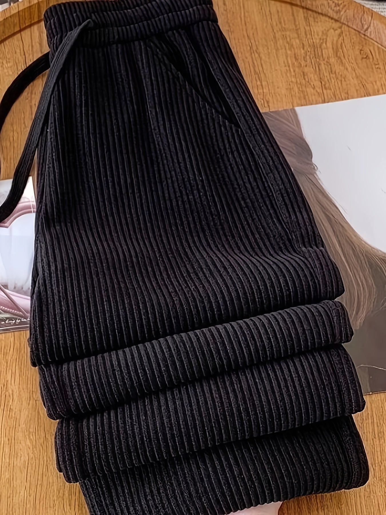 1pc Of Four Seasons Classic Versatile Straight Leg Pants For Women, High Waist, Slim Look, Loose And Comfortable, Narrow Version, Wide Leg Pants, Casual And Comfortable, Regular Women'S Pants