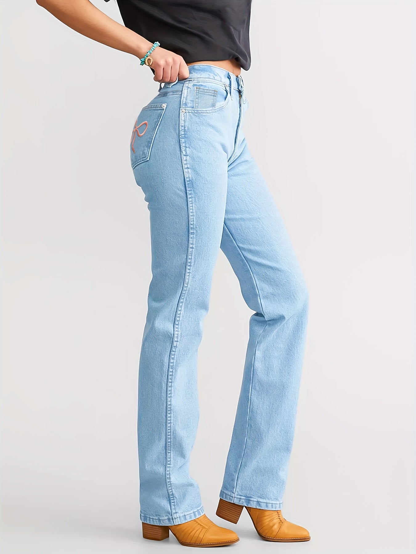 Blue Jeans Women Straight Pants New Classic Retro Casual Jeans And Pants Niche