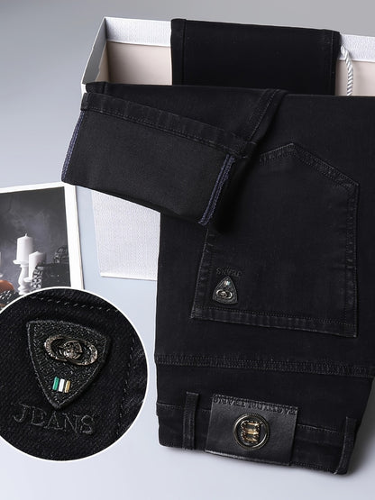 Men's Straight Leg Jeans - Black Denim Clean Finish Everyday
