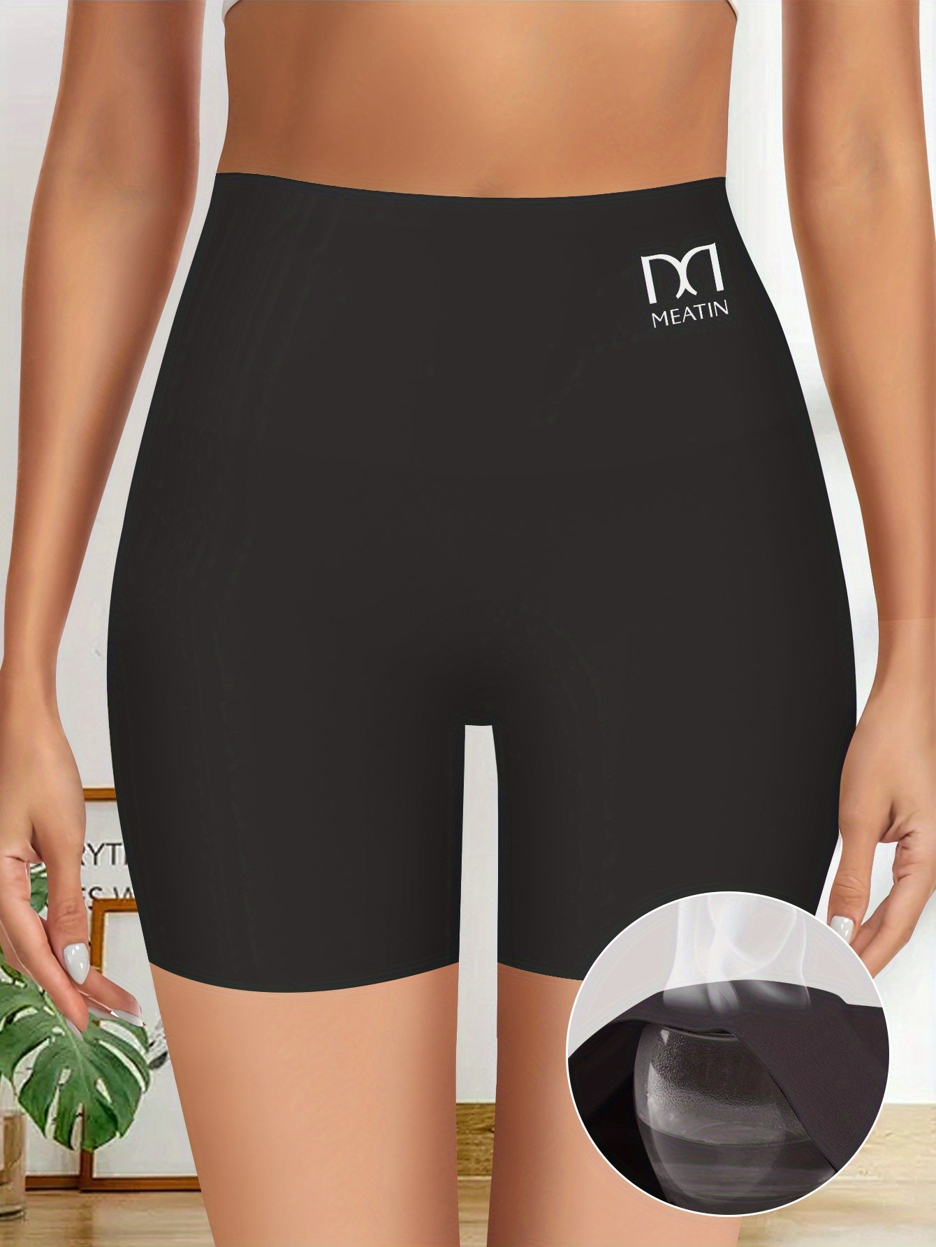 4pcs Of Women's High-Waisted Tummy-Tightening Safety Underpants, Riding Sports Boxer Shorts Combining Hip-lift And Anti-glare Features for Riding And Sports