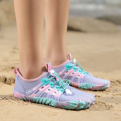 [Five-Toe Multifunctional Water Shoes] Women's And Men's Five-Toe Water Shoes, Multifunctional Yoga Swim Shoes, Breathable Mesh Quick- Beach Footwear