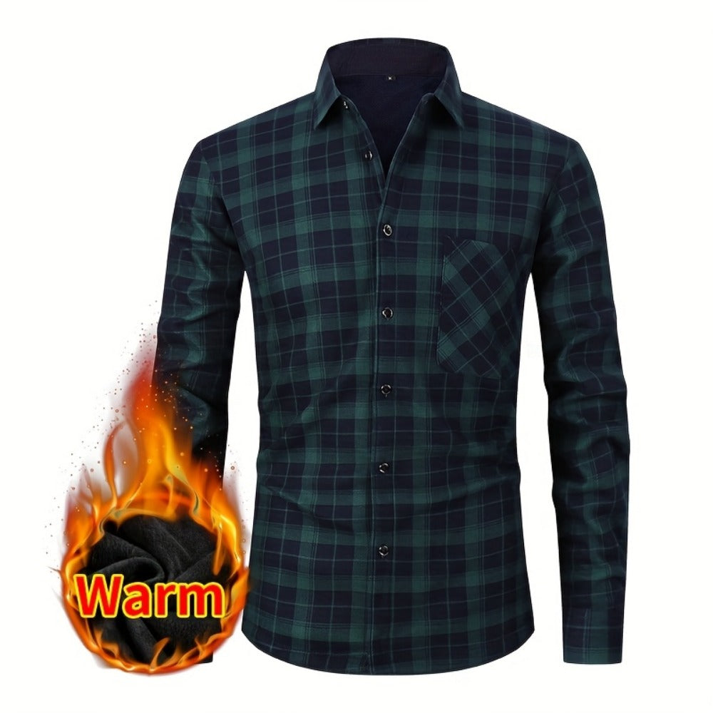 Unisex Lightweight Plaid Single-Breasted Jacket