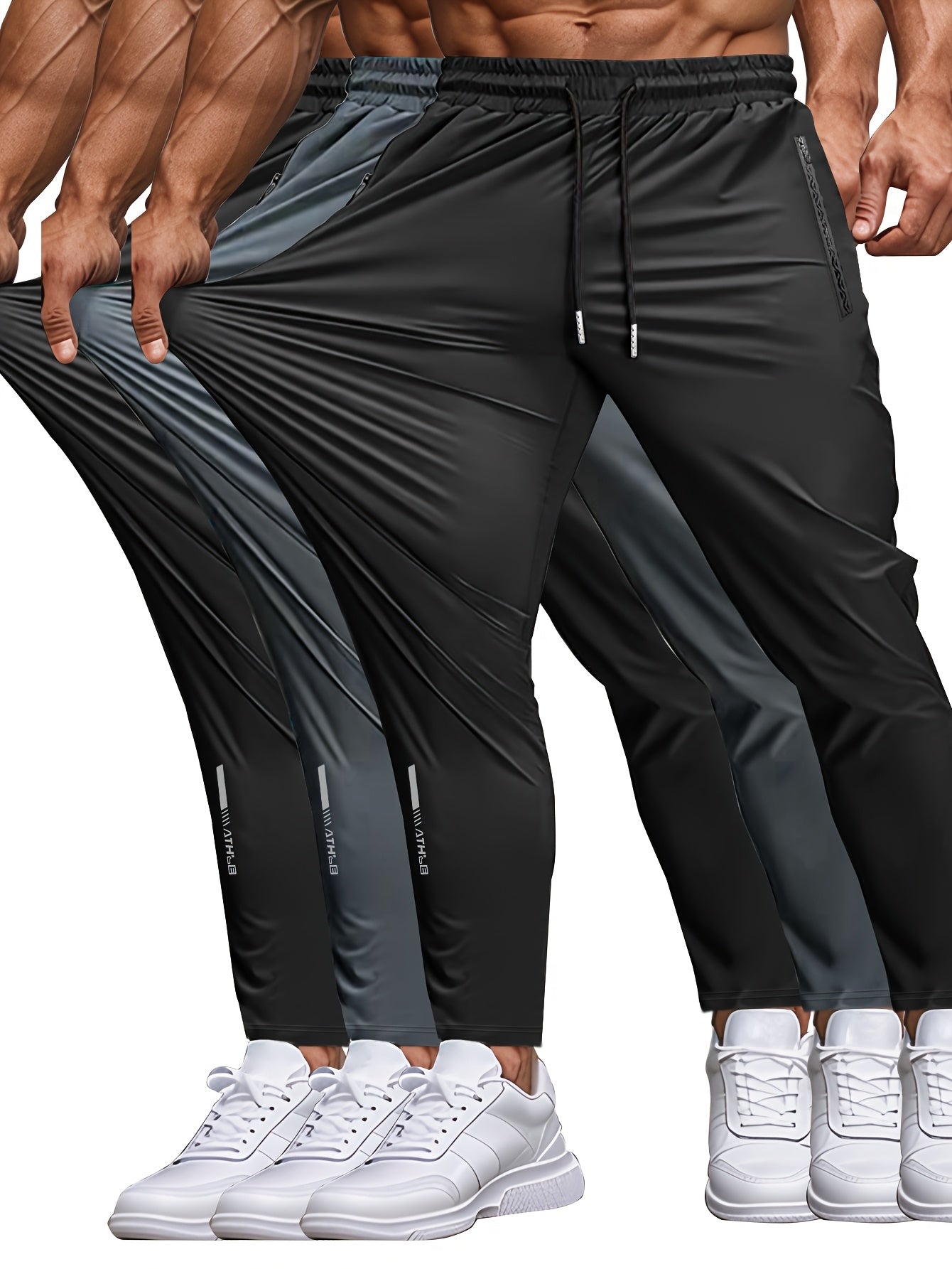 Men's Sports Running Gym Workout Pants Lightweight Quick Dry Hiking Pants