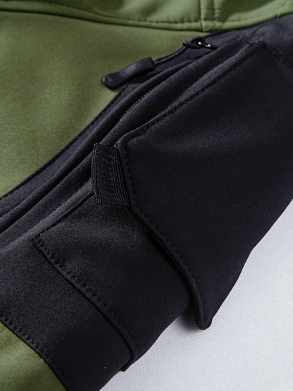 Men's Tactical Jacket Outdoor Zippered Shell Jacket, Windproof, Scratch Resistant, Warm Hooded Jacket, Suitable for Outdoor Activities, Ripstop Technology, Multiple Utility Pockets - Non-Stretch Outdoor Gear for Camping, Survival, Tactical Training.
