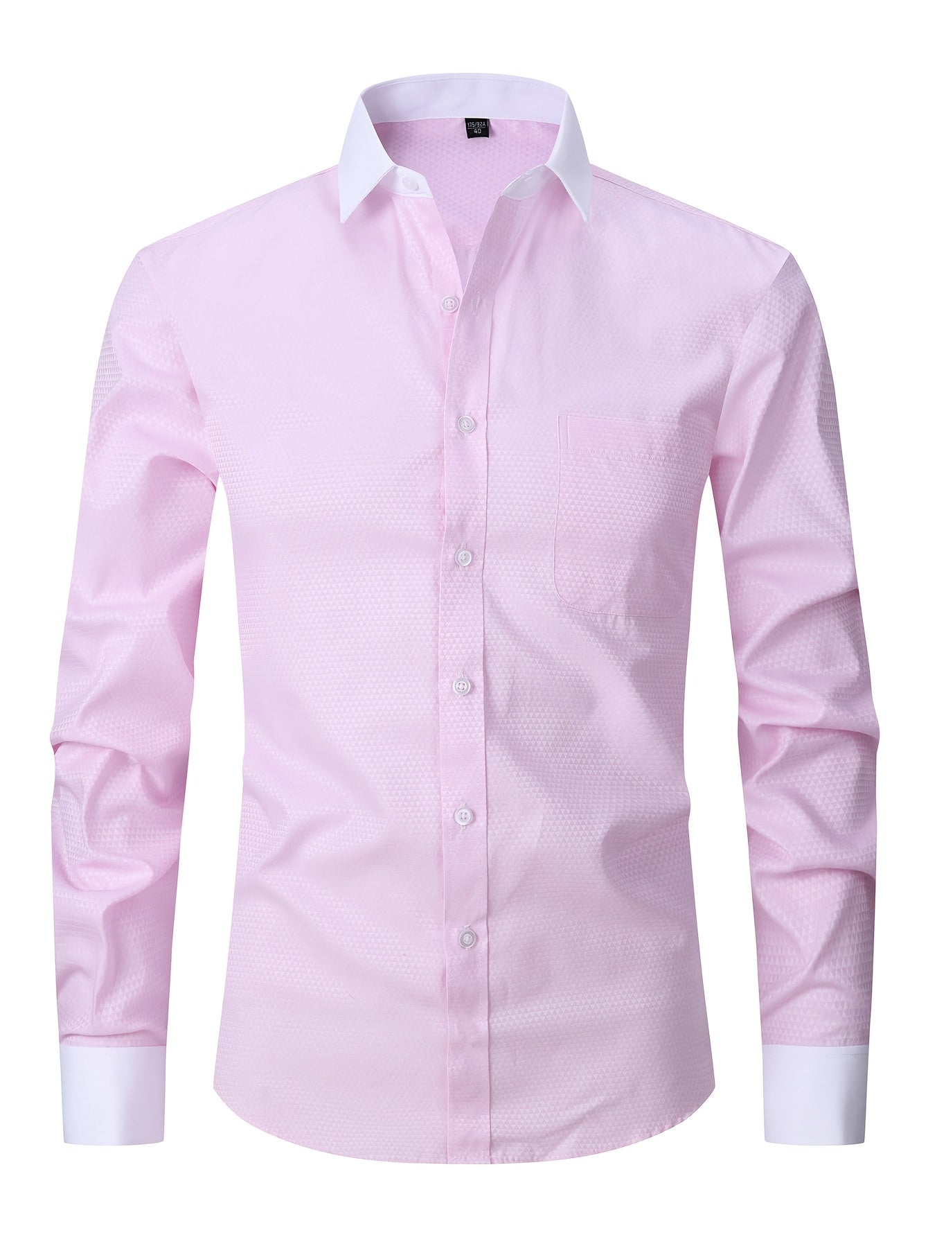 Men'S Striped Dress Shirt Long Sleeve - Premium Formal Shirt for Business, Weddings & Events, Lapel Collar, Single-Breasted, Wrinkle Resistant, Comfort Fit, Classic Office And Party Attire