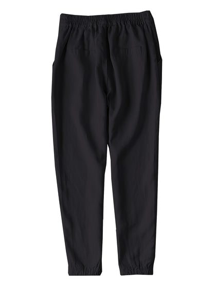 Women's Linen Pants - Summer High Waist Straight Leg Pants with Drawstring | Casual Beach Palazzo Pants | Boho Vacation Trousers for Travel