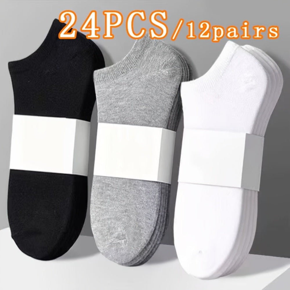 Women's Solid Color Socks - Breathable Multi-Pack
