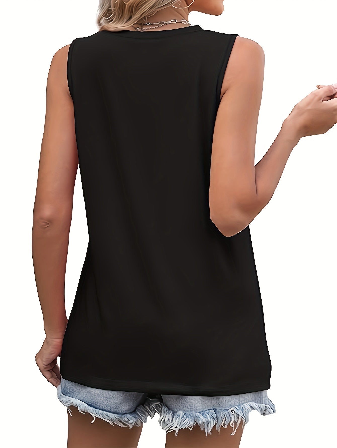 Solid Color Three-piece Set Of Europe And The United States Elegant Fashion Casual Loose Shirt Round Neck Pleated Sleeveless Vest