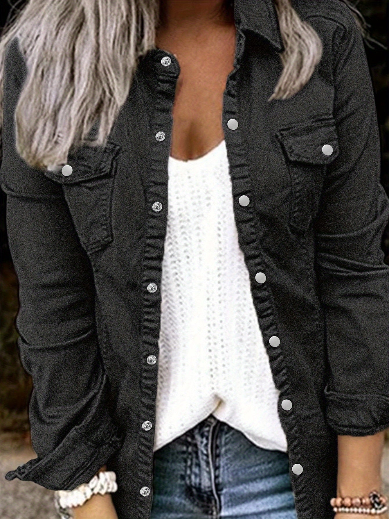 New Cross-Border European And American Fashion Women'S Denim Jacket