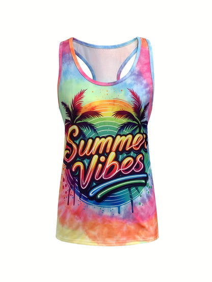 Spring And Summer Fashion Tropical Rainforest Print Casual Vest[Directional]