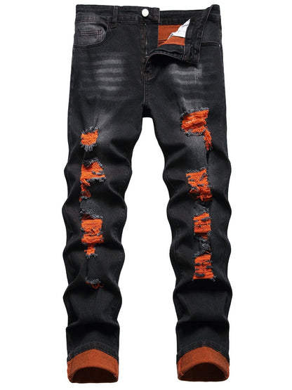 Men's Skinny Jeans - Classic Wash Distressed Modern 148453