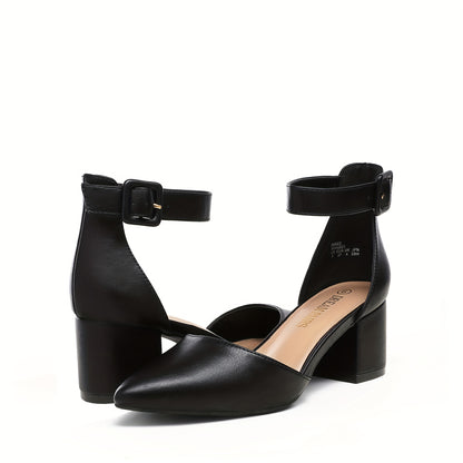 Sandals for Women Summer Women's Pointed Toe Low Chunky Heels Pump Shoes, Women Shoes