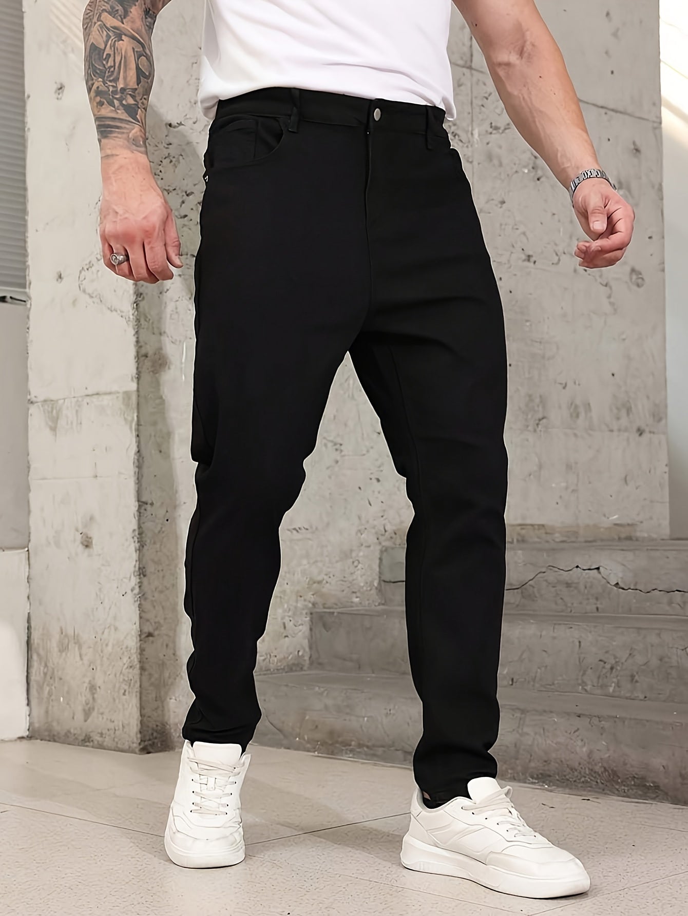 Men'S Classic Black Jeans with Regular Fit, Designed for All Seasons And Comfort, Suitable for Teenagers, Suitable for Casual Business Attire, Casual Attire, Travel Essentials, And Valentine'S Day Gifts