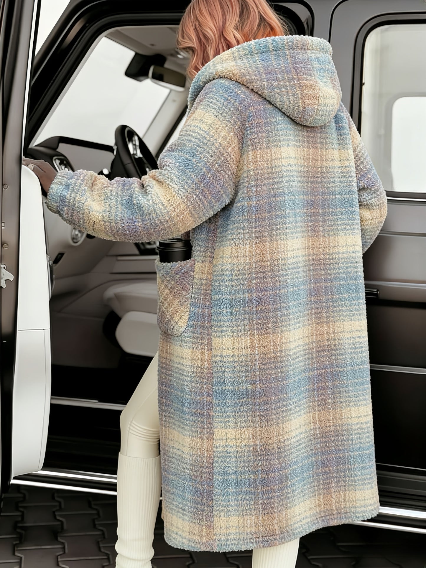 Grey Powder Blue Rice Home Coat Ladies Black Five Exclusive Warm Thick And Velvet Long Cute Sweet Home Colorful Plaid Home Pajamas Christmas Coat.