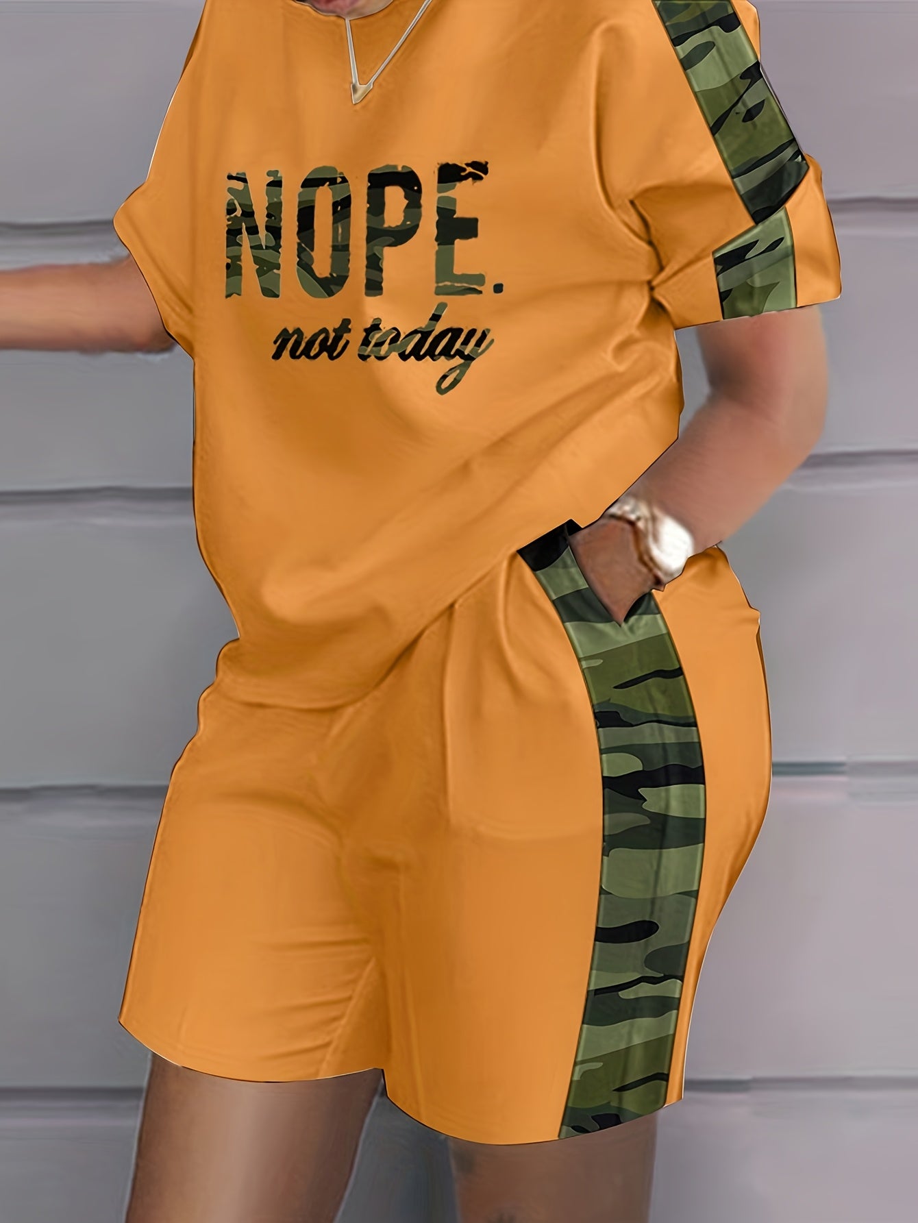 2026 Loose And Versatile Plus Size Clothing Two-piece Set, Soft And Comfortable, Women's Plus Letter Printing, Natural Modeling, Can Be Matched with A Variety Of Sets, Show Your Unique Casual Fashion, Game Day Outfit, Football Fan Gear for All Fans