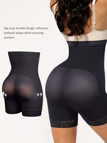 Women Adjust Hooks Abdomen Trimmer Control Shapewear Shorts, High Waist Shapewear Butt Lifter Shorts.
