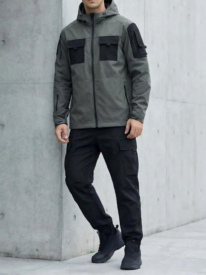 Men's Windproof Zip-Up Coat Everyday 541