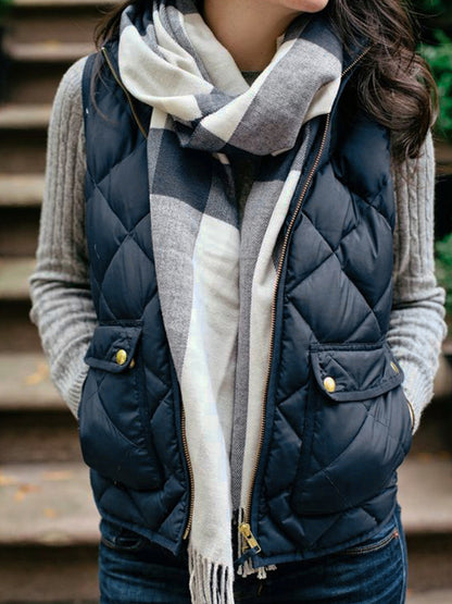 Womens Puffer Padded Vest Jacket Gilet Ladies Sleeveless Coat Winter Warm Snowsuit Jacket