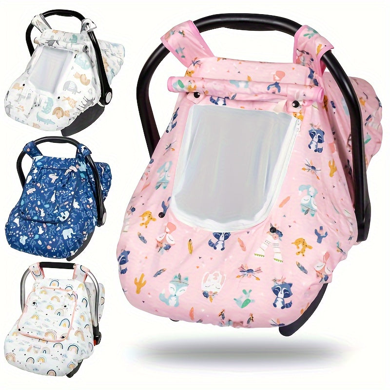 Car Seat Cover for Baby, Minky Baby Car Seat Cover, 3-In-1 Car Seat Cover, Soft And Breathable Car Seat Cover for Infant, Baby Items, Newborn Necessities