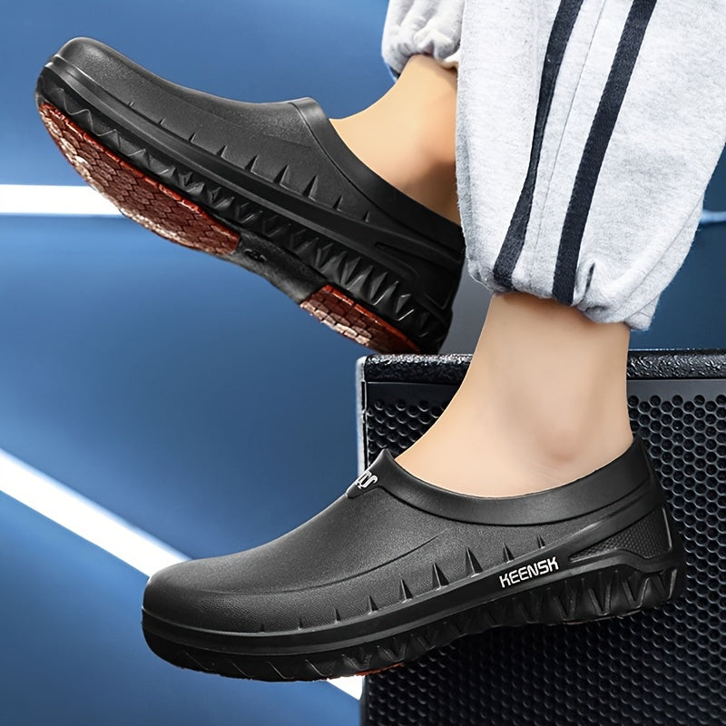 2026 Men's Non-Slip Chef Shoes - Slip-Resistant High Quality & Kitchen Work Shoes with Reinforced EVA Sole, Textured Grip & Heel Support for All-Day Comfort | Low-Top Sneakers for Professional Chefs & Commercial Kitchens (Black), Chef Accessories, Culinar
