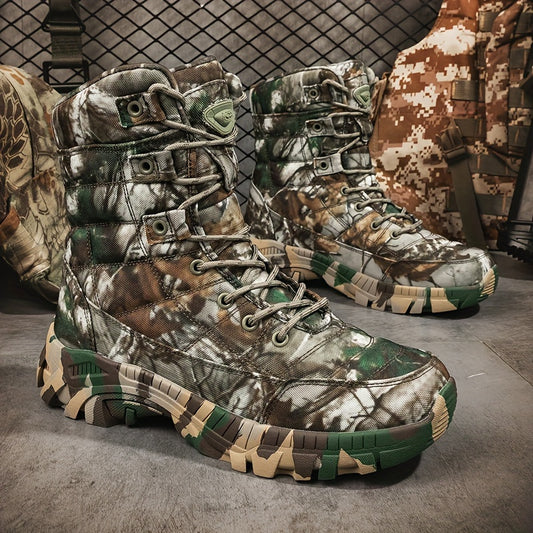 YTAT Men'S Light Motorcycle Combat Boots Hunting Shoes Camouflage Lightweight Hiking Shoes