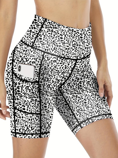 6-pack Large Size Sport Shorts For Women, Fashionable Casual Shorts, High-waist High-stretch Yoga Shorts, 5-inch Shorts With Phone Pocket