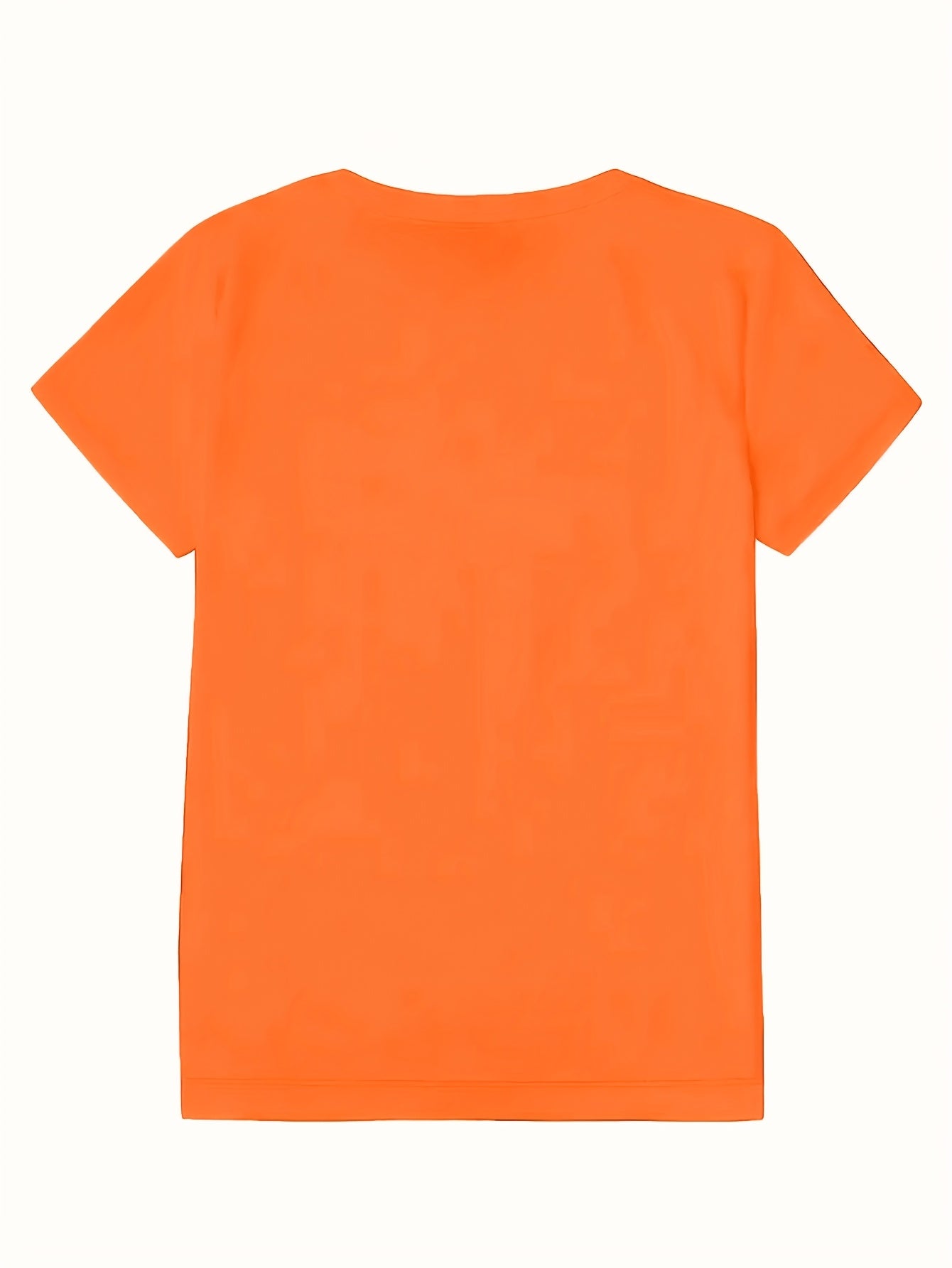 Plus Size, Plus Size Comfortable Short Sleeve Round Neck Top
