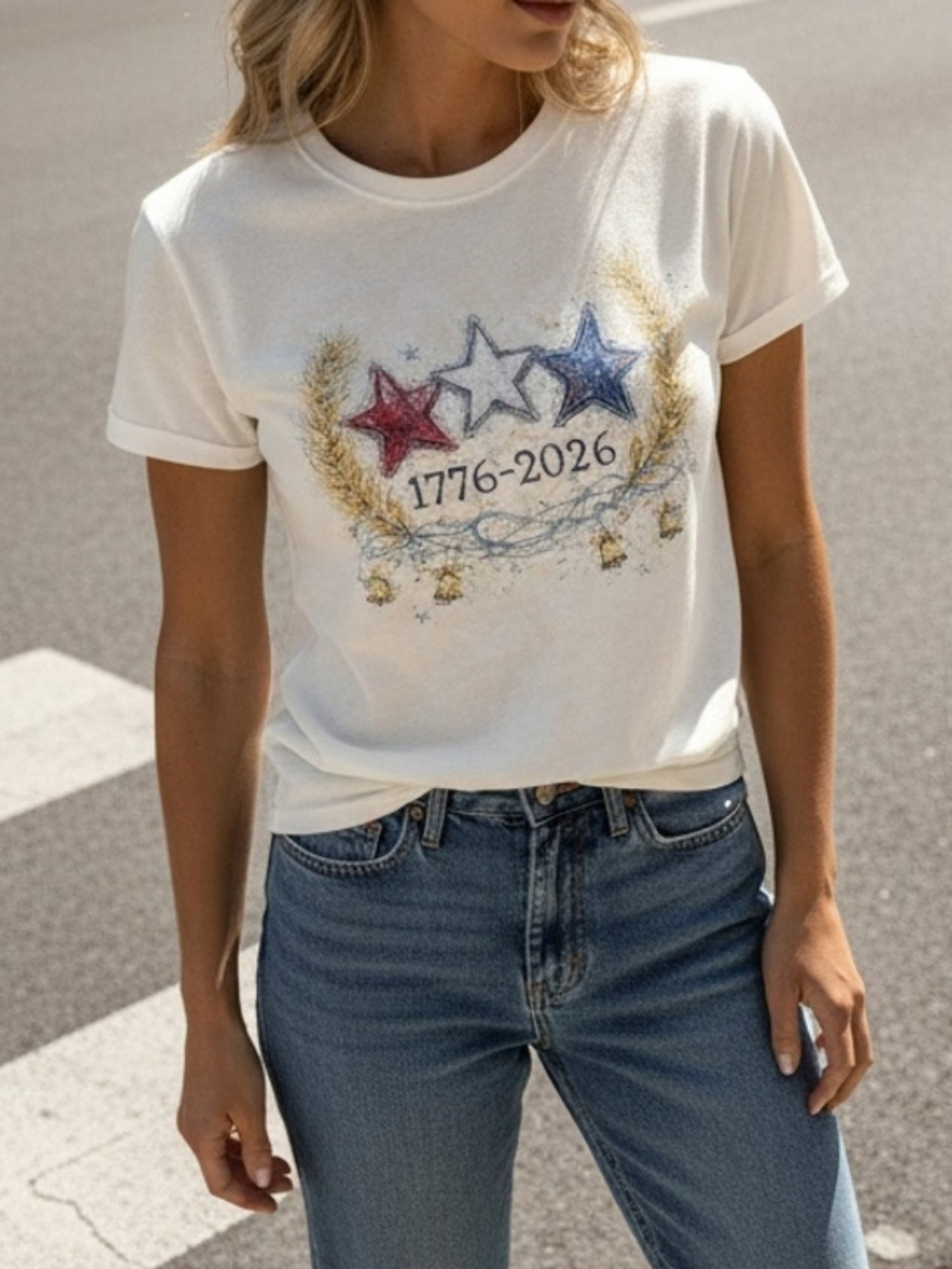 Elegant Women'S Shirt, Crew Neck Short Sleeve Casual Top, Nature Inspired Design, Comfort, Simplicity, Elegance, Stylish Commuter Vacation Daily Versatile Retro Top, Local Shipping