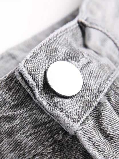 Slim Fit Men'S Jeans with Embroidery And Ripped Details