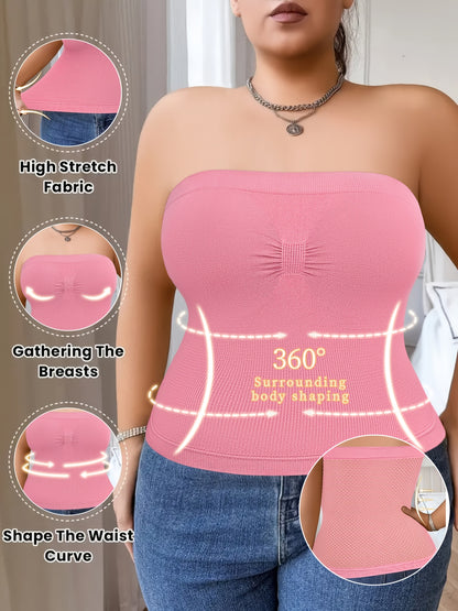 Plus-Size Tummy Control Bodysuit for Women - Comfortable, Breathable Shapewear