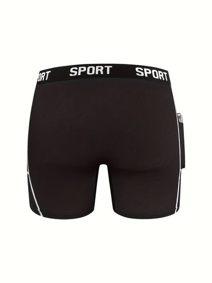 Set of 10 Men'S Underwear Featuring Pockets - Breathable, Stretchy, Quick-Drying, with an Elastic Waistband, Suitable for Sports And Leisure, Running, And Fitness. Soft And Lightweight