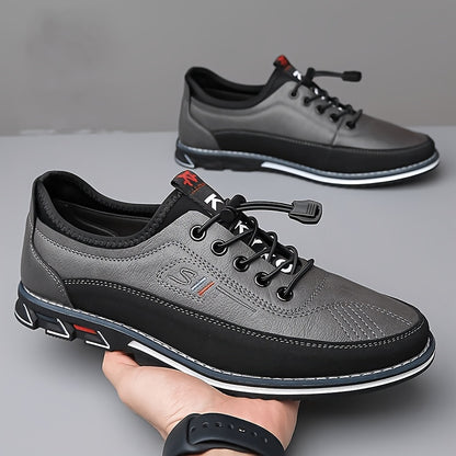 [Lightweight Walking Shoes] Men's Casual Walking Shoes - Upper, Quick-Lock Bungee Laces, Non-Slip Sole, Lightweight Footwear for Daily Wear & Outdoor Activities