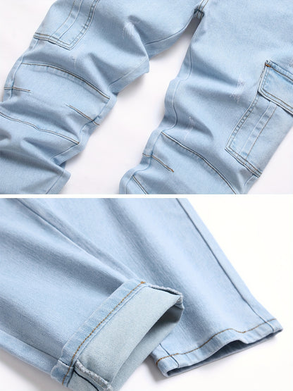 Men'S Slim Fit Jeans Stretch Ripped Skinny Jeans for Men, Fashion Straight Leg Comfort Flex Waist Casual Pants, Pants for Men, Pantalones Para Hombr, Mens Sweatpants
