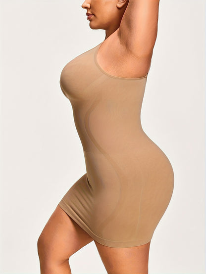 Plus-Size Body Shaper One-Piece Camisole Dress in Kardashian Style, Body Shaping And Toning, Lifting The Buttocks And Cinching The Waist, with Soft And Comfortable Fabric