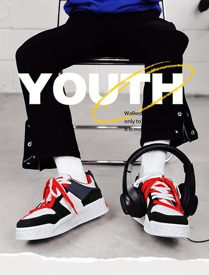 Men's New Thick-soled Shock-absorbing Dad Shoes Mesh Breathable Youth Casual Versatile Trendy Shoes Suitable for Men's Outdoor Activities