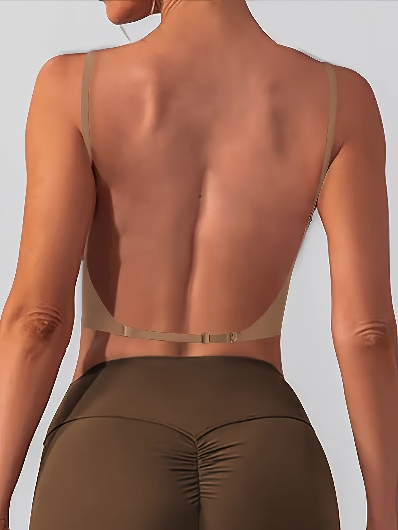 1/2/3pcs Nylon & Elastane Blend Summer Seamless Backless T-Shirt Bra for Women - Sexy, Wireless with Removable Pads, Hand Washable