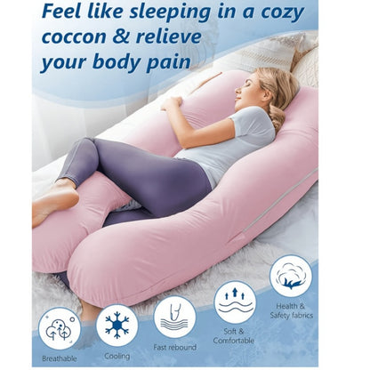 Pregnancy Pillow - U-Shaped Full-Body Maternity Sleeping