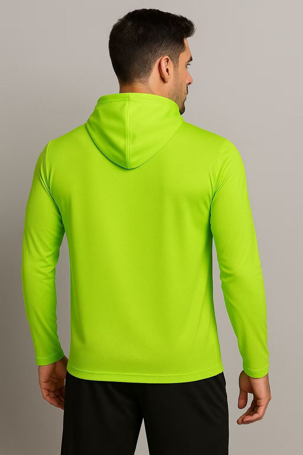 6 Packs Sun Protection Long Sleeve T-Shirts with Hood UPF 50+ Men's Hooded Quick Dry Breathable UV Athletic Shirts Rash Guards SPF UV for Hiking Fishing Swim Cycling Running