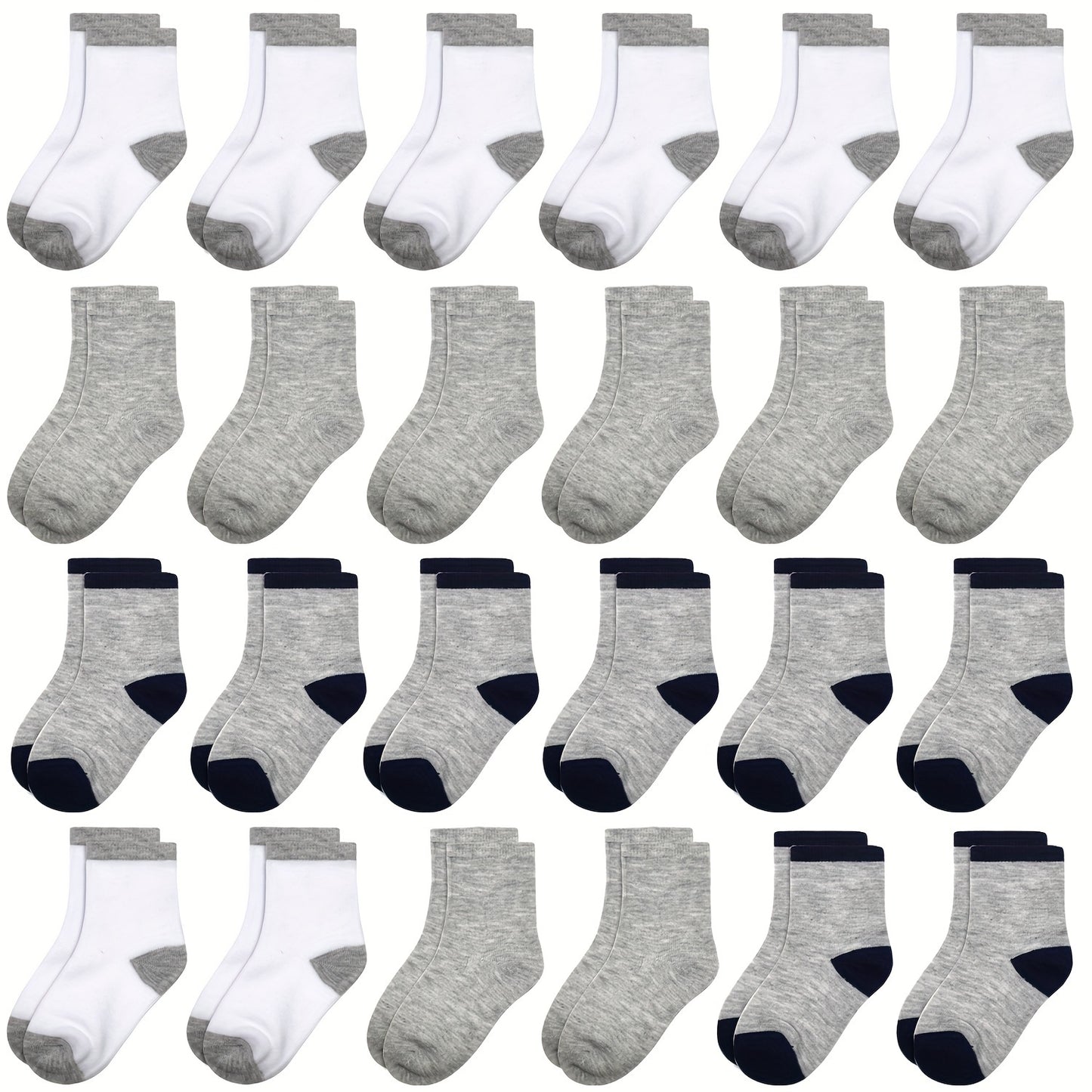 Kids' Everyday Baby & Kids Socks - 24-Pair Pack