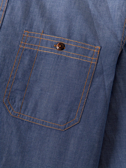 A Stylish Men's Casual Shirt With Long Sleeves And A Jacket, A New Spring And Autumn Men's Top With A Solid Color Pocket Design And A Lapel Collar.