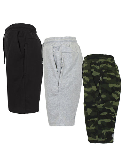 3-Pack Men's Tech Fleece Jogger Lounge Sweat Shorts (Sizes, S-2XL)