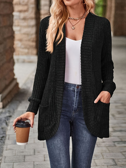 [Orientation] Elegant Orientation + Fashionable Loose Casual Solid Color Thread Pocket Splicing Long Sleeve Blouse